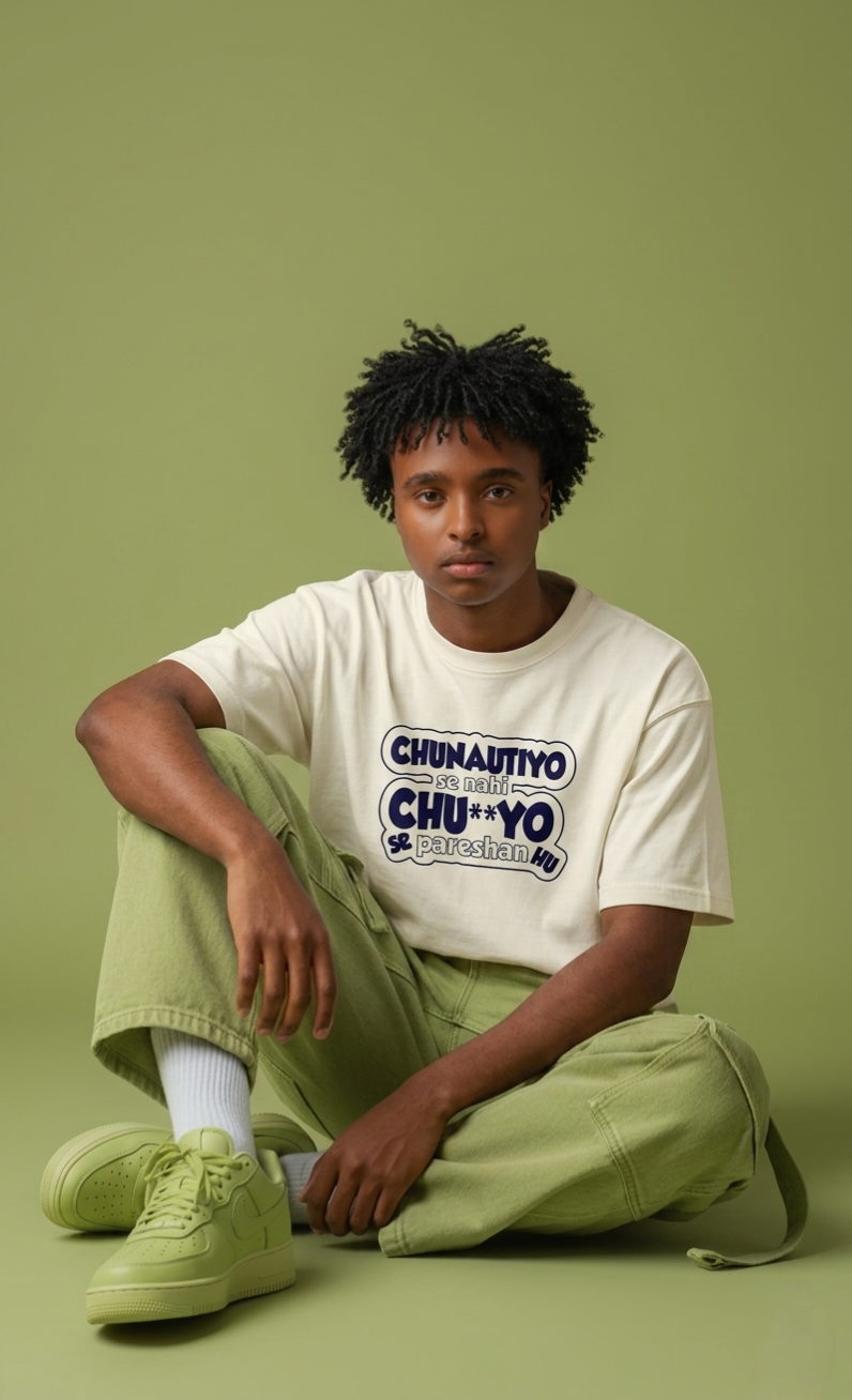 The "Daily Struggle" Hindi Slogan Premium Cotton T-Shirt