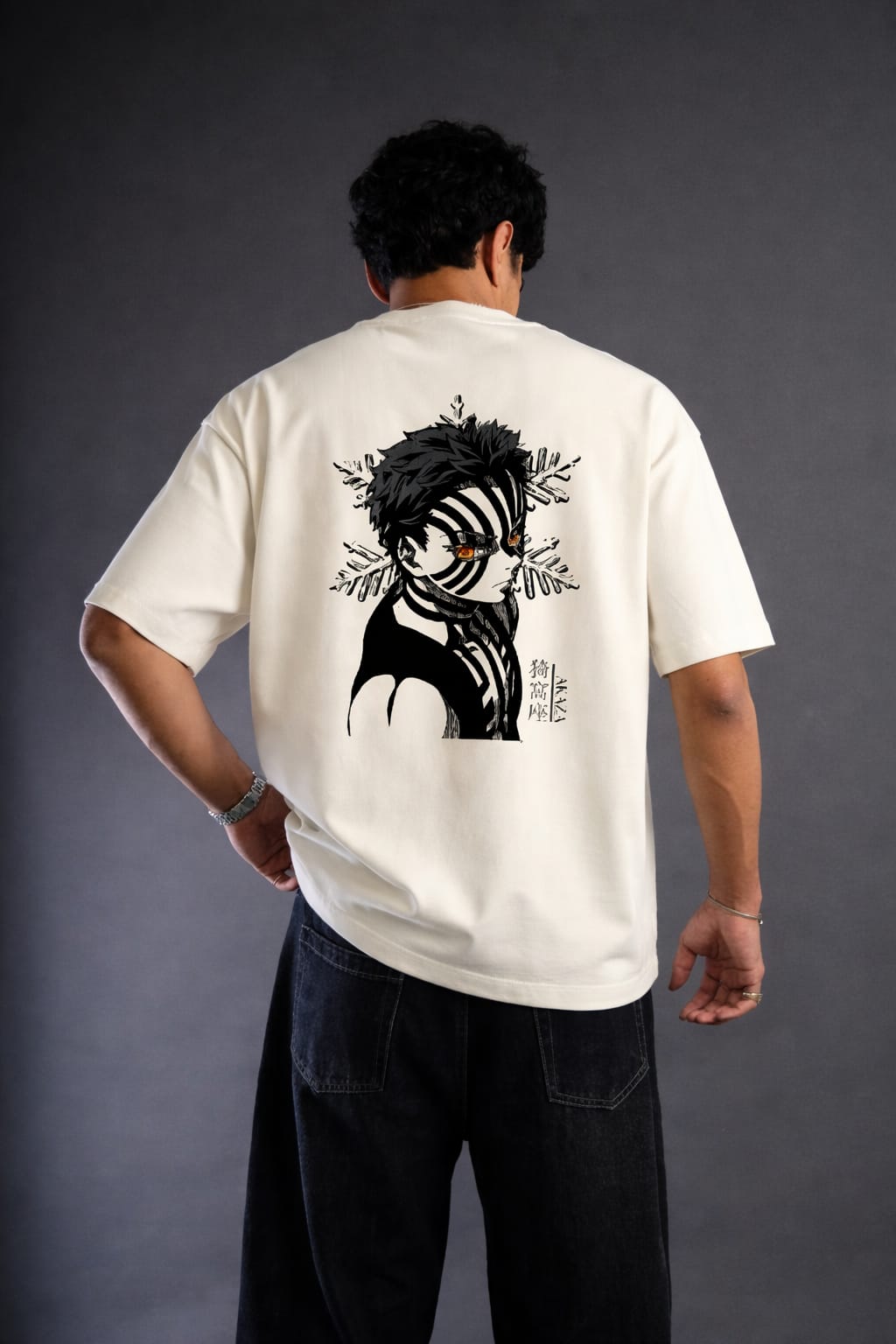 Akaza Upper Moon 3 | Demon Slayer Inspired Oversized Graphic Tee
