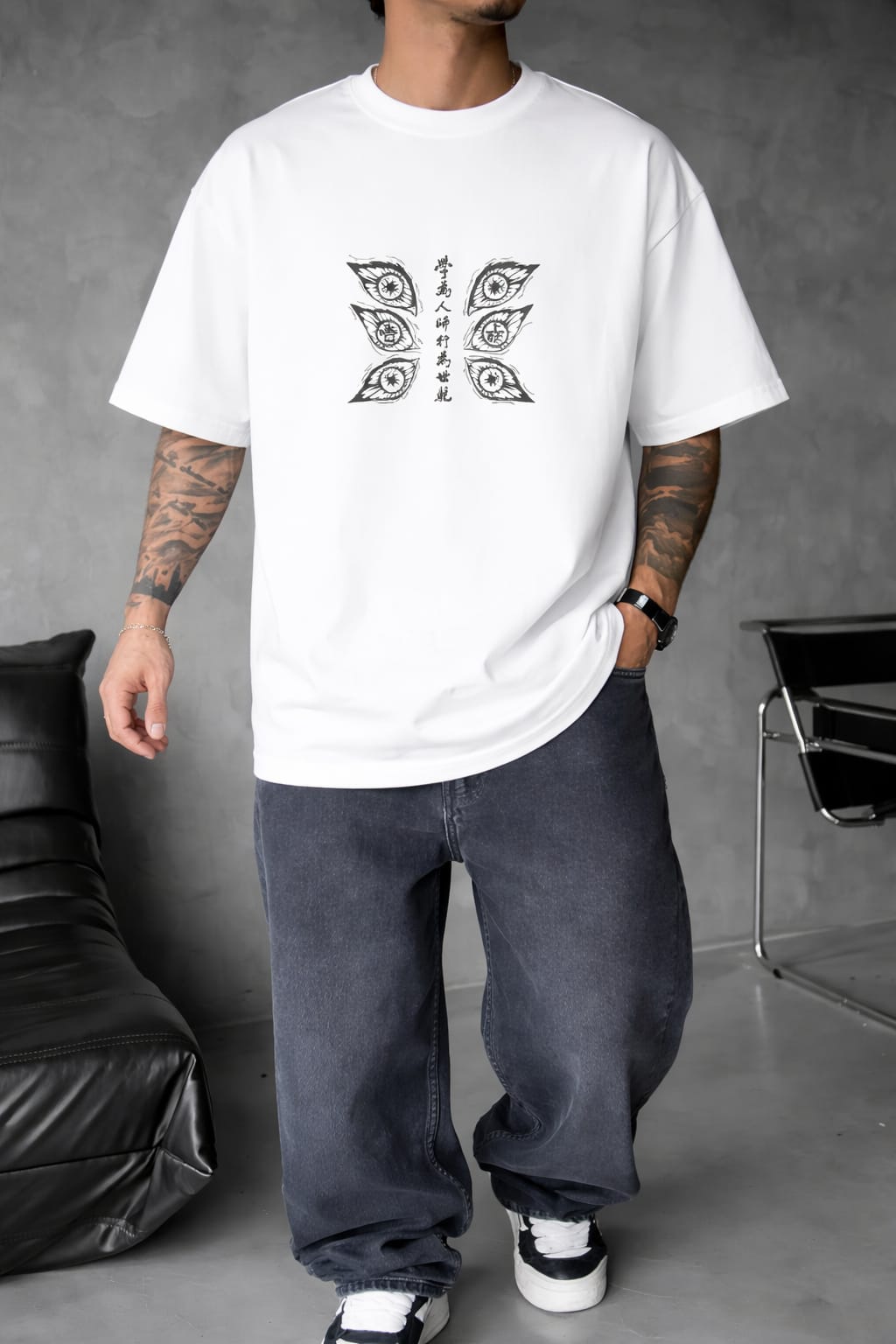 Kokushibo Upper Moon One | Demon Slayer Infinity Castle Oversized Tee