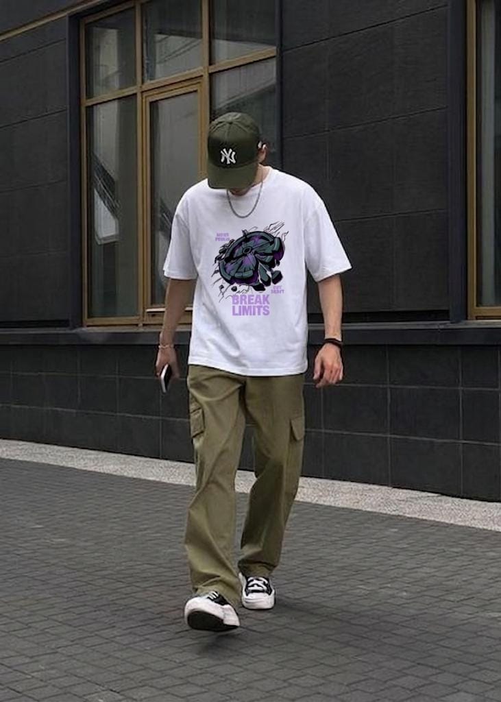 "Break Limits" Oversized Graphic Shirt